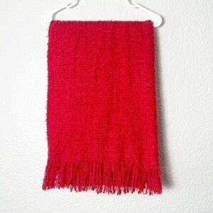 NWT Natasha Red Scarf with Tassels